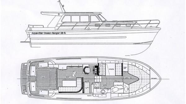 Aquastar 38 aft cockpit layout